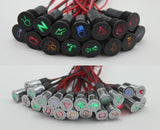 16mm Waterproof Lamp FILN 12V LED Car Boat LED Warning Dashboard Signal Lights Instrument Pilot light