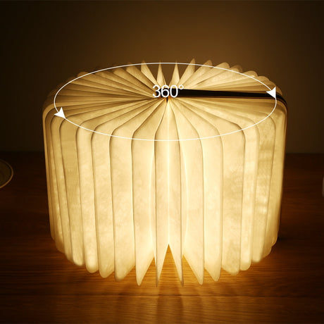 Wooden book lamp Portable USB Rechargeable LED Magnetic 3 color Dimmable Foldable Night Light Desk Lamp Home Decors