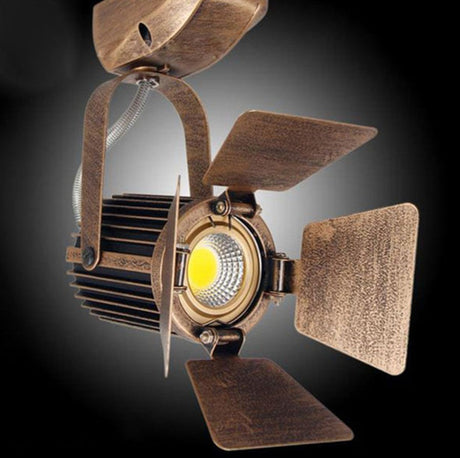 Surface mount COB LED spot lights ceiling lamp retro style industrial track light lamp barn door vintage lamps for shop cafe's