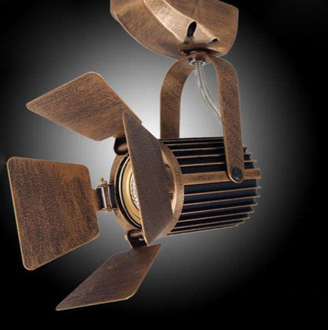 Surface mount COB LED spot lights ceiling lamp retro style industrial track light lamp barn door vintage lamps for shop cafe's