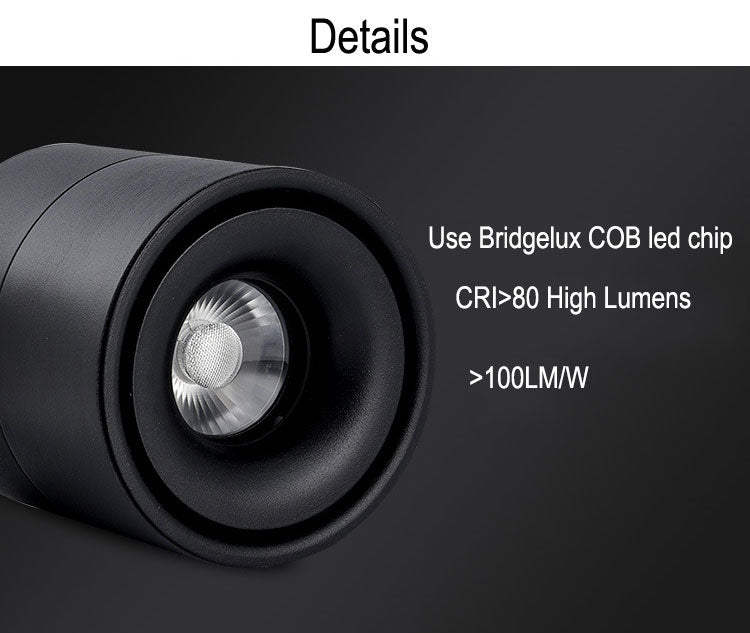 Spot tracking light 10W led tracking lamp warm white surface mounted Ceiling spotlight for clothes shoes lighting