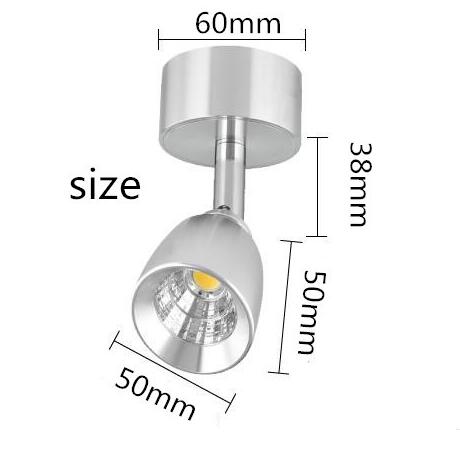 led COB  Ceiling Epistar LED ceiling lamp Recessed Spot light Down 110V-220V LED COB Track light 3w 5w