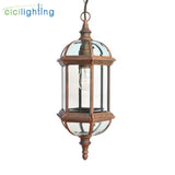 Outdoor Light balcony Retro lamp pastoral glass shade Pendant lamps outdoor pastoral lighting corridor dining Pendant Lights