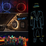 Flexible Neon Light 1m/3m/5M 3V Glow EL Wire Rope tape Cable Strip LED Neon Lights Shoes Clothing Car waterproof led strip