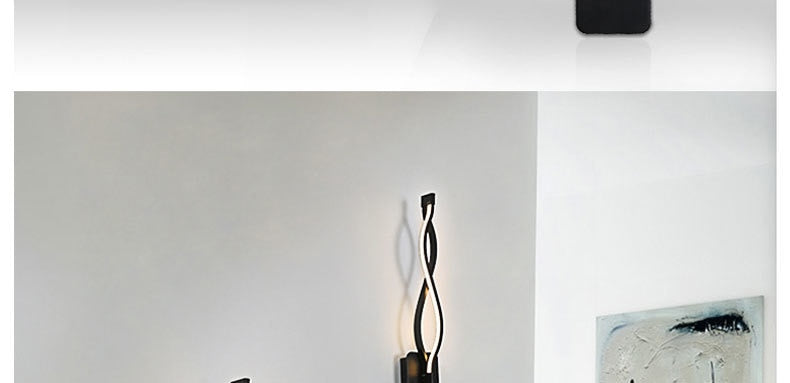 Modern Minimalist Wall Lamps Living Room Bedroom Bedside 16W AC96V-260V LED Sconce black white Lamp Aisle Lighting decoration