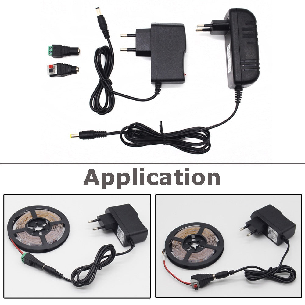 12V Power Supply AC/DC Adapter For LED Strip Lights – 1A, 2A, 3A, 5A Options