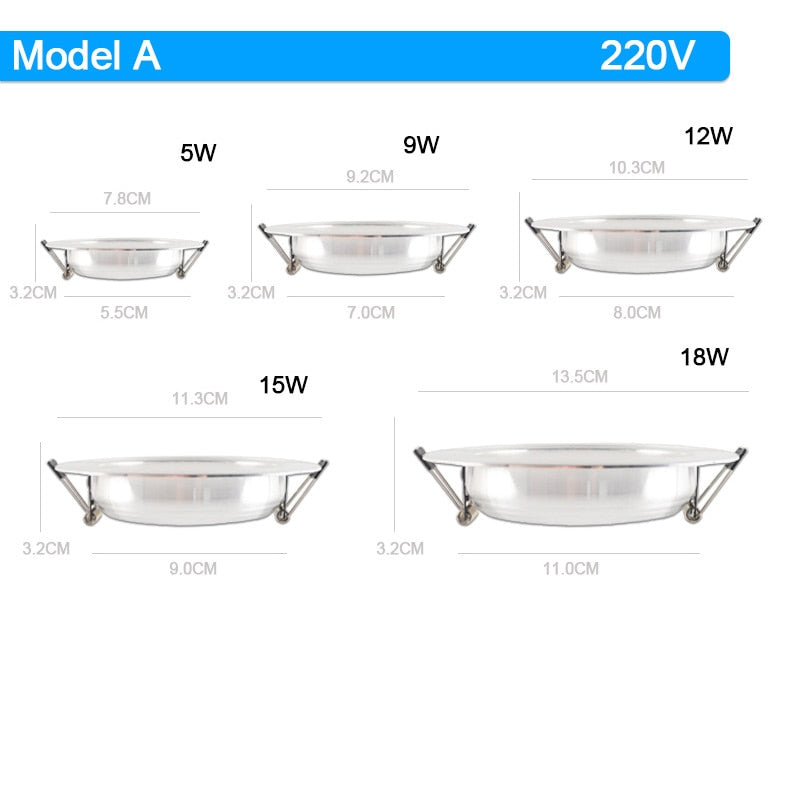 Downlight 3W 5W 9W 12W 15W 18W Spot led downlight AC 220V gold Silver White Ultra Thin Aluminum Round Recessed LED Spot Lighting