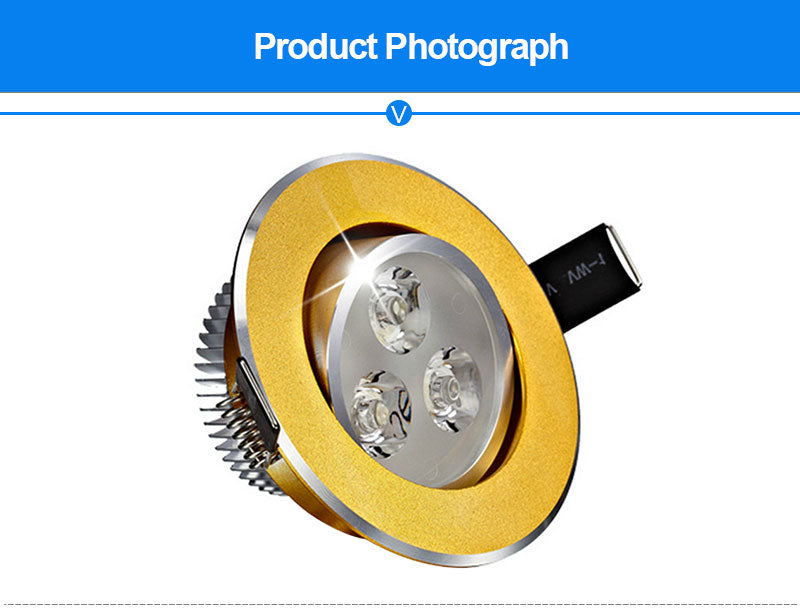 DBF Super Bright Angle Adjustable 3W 5W 7W 9W 12W 15W LED Ceiling Recessed Downlight Dimmable LED Ceiling Spot Light AC85-265V