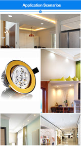 DBF Super Bright Angle Adjustable 3W 5W 7W 9W 12W 15W LED Ceiling Recessed Downlight Dimmable LED Ceiling Spot Light AC85-265V