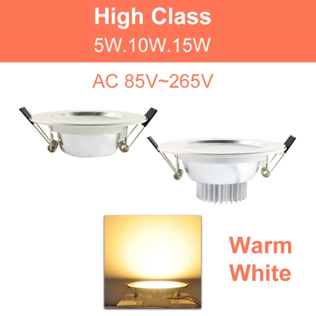 LED Downlight led spot 3W 5W 9W 15W 18W Silver White Ultra Thin Downlight AC110V 220V Led Bulb Bedroom Indoor LED Spot Lighting