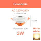 LED Downlight led spot 3W 5W 9W 15W 18W Silver White Ultra Thin Downlight AC110V 220V Led Bulb Bedroom Indoor LED Spot Lighting