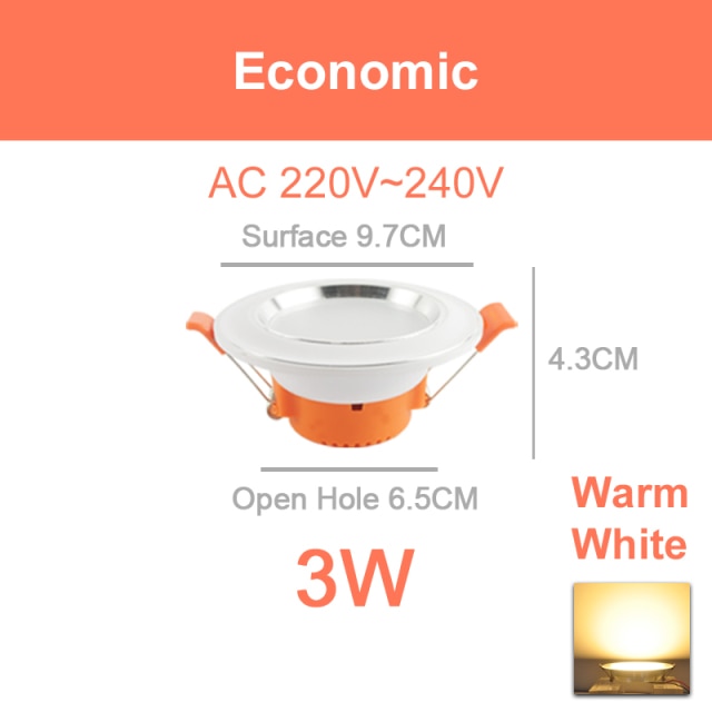 LED Downlight led spot 3W 5W 9W 15W 18W Silver White Ultra Thin Downlight AC110V 220V Led Bulb Bedroom Indoor LED Spot Lighting