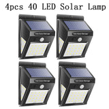 LED Solar Power Lamp PIR Motion Sensor 1/2/4pcs Solar Garden Light Outdoor Waterproof Energy Saving Wall Security Lamp