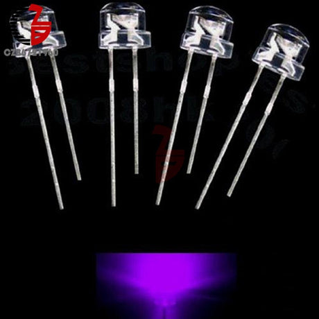 100Pcs 5mm Diode Straw Hat White Red Green Blue Yellow Purple Smd Smt Led Clear Super Bright Wide Angle Bulb 20000mcd Lamp - LED Lights For Sale : Affordable LED Solutions : Wholesale Prices