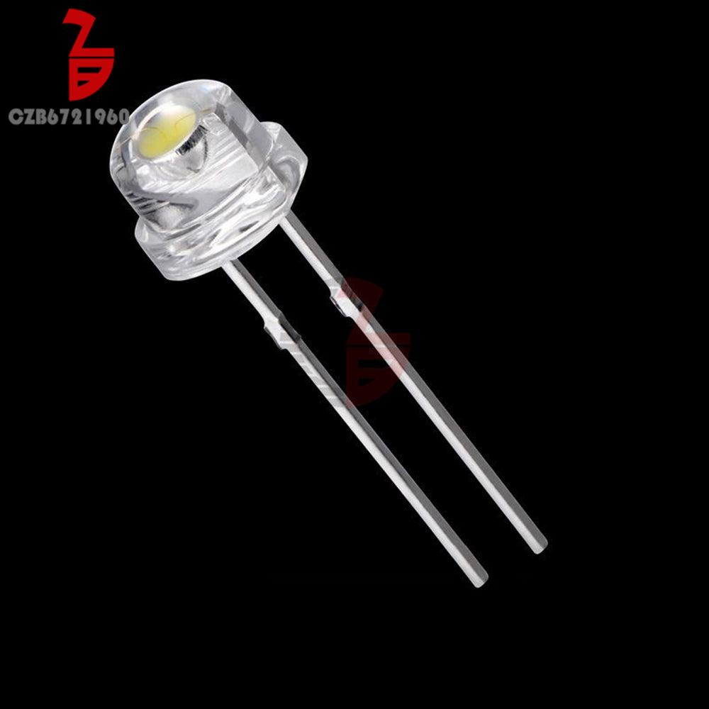 100Pcs 5mm Diode Straw Hat White Red Green Blue Yellow Purple Smd Smt Led Clear Super Bright Wide Angle Bulb 20000mcd Lamp - LED Lights For Sale : Affordable LED Solutions : Wholesale Prices