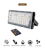 LED Floodlight Outdoor Spotlight 10W 50W Wall Washer Lamp Reflector IP65 Waterproof Lighting Garden RGB Flood Light AC 220V 240V