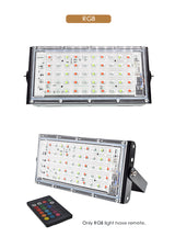LED Floodlight Outdoor Spotlight 10W 50W Wall Washer Lamp Reflector IP65 Waterproof Lighting Garden RGB Flood Light AC 220V 240V