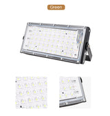 LED Floodlight Outdoor Spotlight 10W 50W Wall Washer Lamp Reflector IP65 Waterproof Lighting Garden RGB Flood Light AC 220V 240V