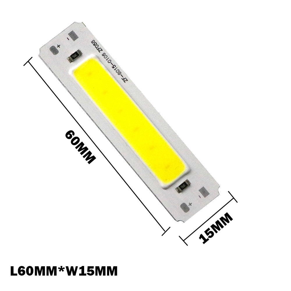 Led Panel 5v 60*15mm LED 5V chip cob 2W COB LED Strip Light Source Bar Lamp DIY USB ...