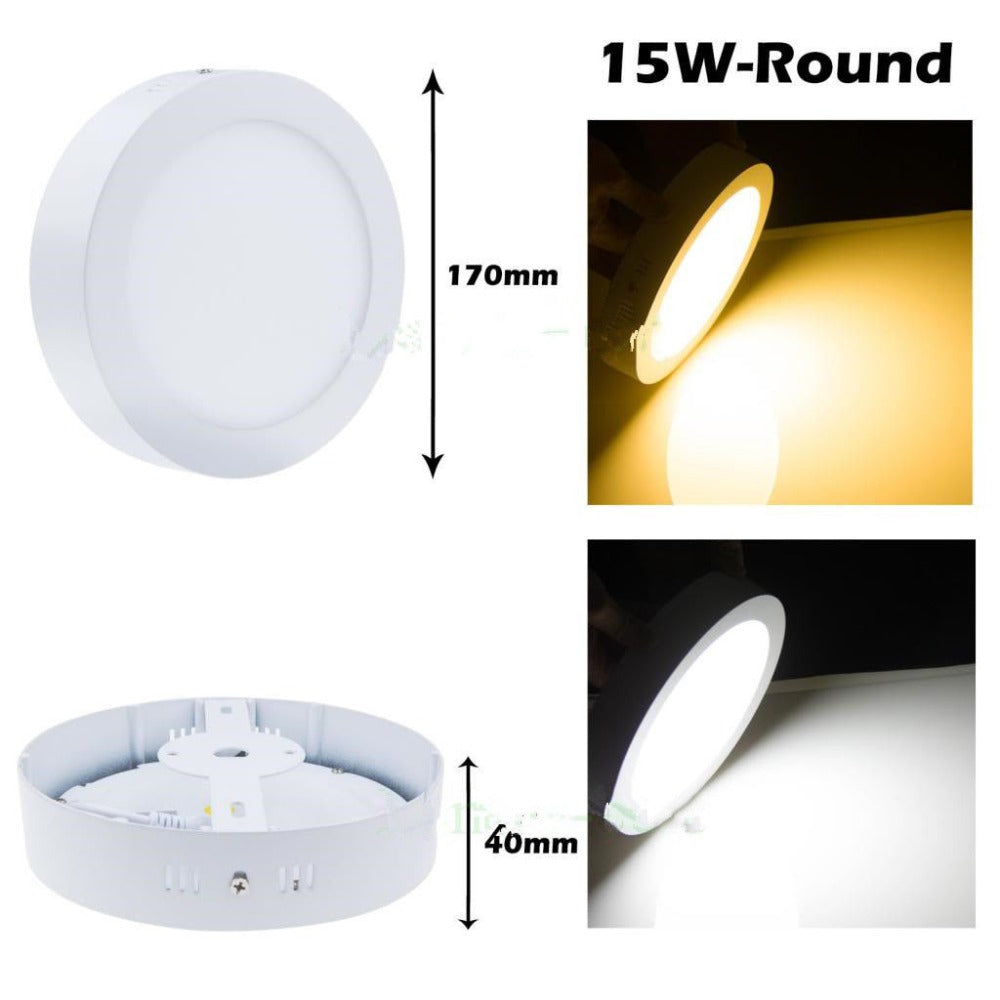 9W/15W/25W Round/Square Led Panel Light Surface Mounted Indoor lighting Led ceiling down AC85-265V + Driver