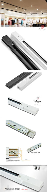 50CM Length Aluminum LED Track Line 0.5 Meter Slide LED Track Lights Rail Install Spotlight Base I&T Connector Assemble Dynasty