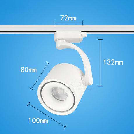 COB led track fixture 9W 12W 15W 20W rail light cob led track light fixture 2 phase for shop lighting