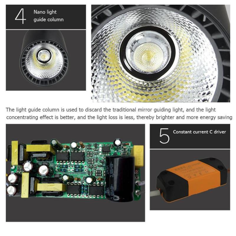 LED Track Light COB Spotlights Background Guide Lamp Rail Light for Cloth Shop KTV Bar Restaurant Café&#39;s Advertising Light