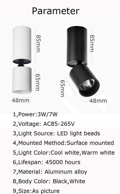 Surface mounted track spotlights ceiling lights downlights showroom Nordic living room ceiling led track lamps