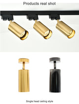 led spotlights cob chip aluminum black / gold living room bedroom spot light wall mounted / tracking spotlights decor