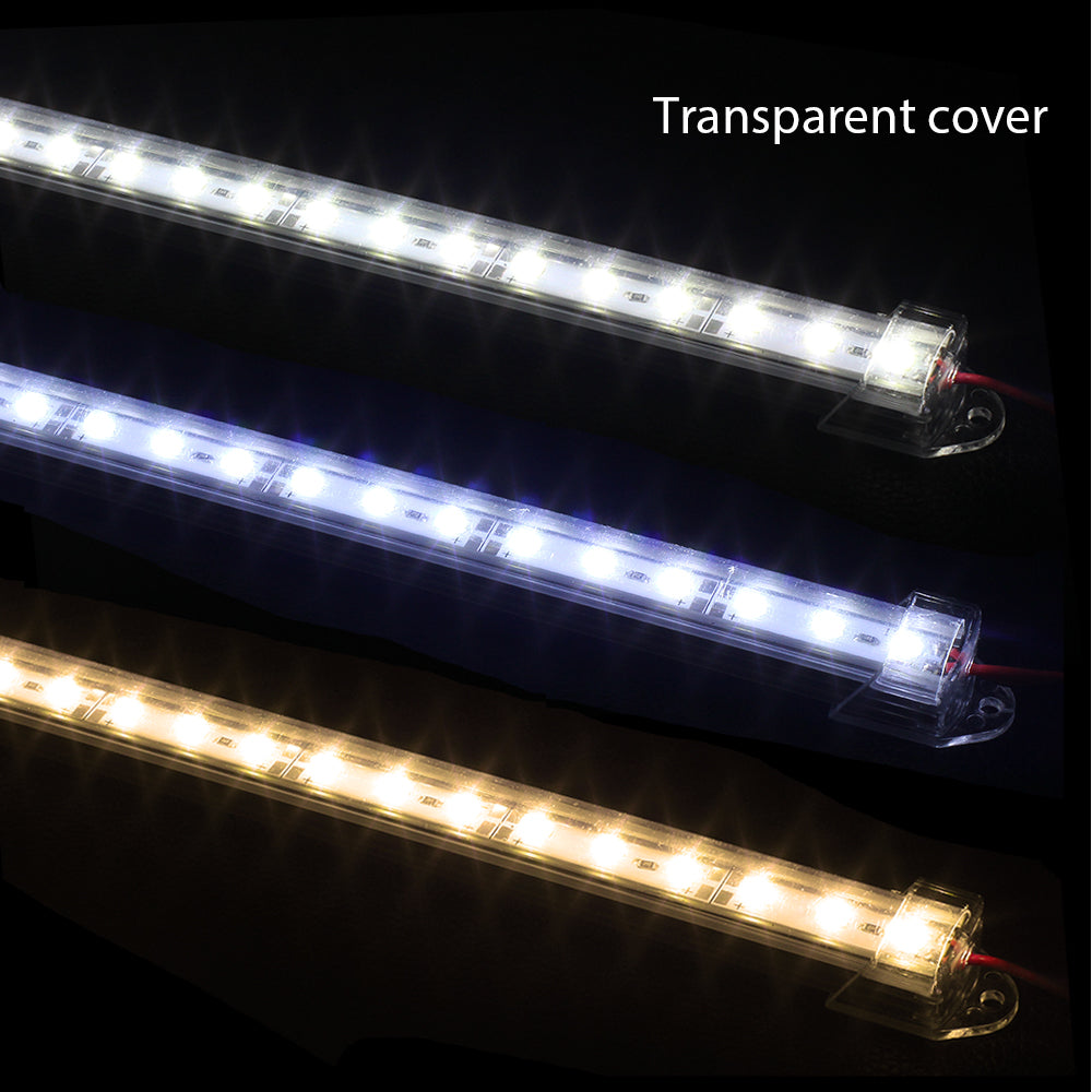 LED Bar Lights White Warm White Cold White DC12V 5630 5730 LED Strip LED Tube with U Aluminium Shell + PC Cover 5pcs/lot