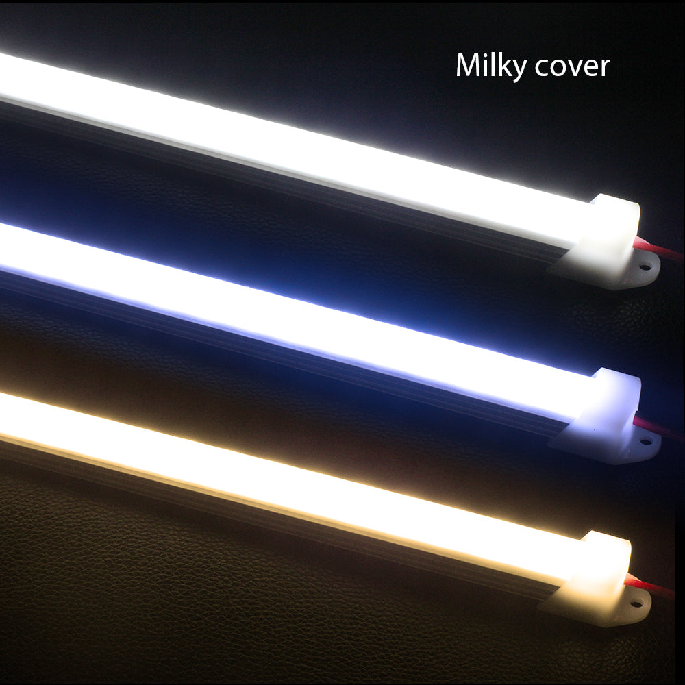 LED Bar Lights White Warm White Cold White DC12V 5630 5730 LED Strip LED Tube with U Aluminium Shell + PC Cover 5pcs/lot