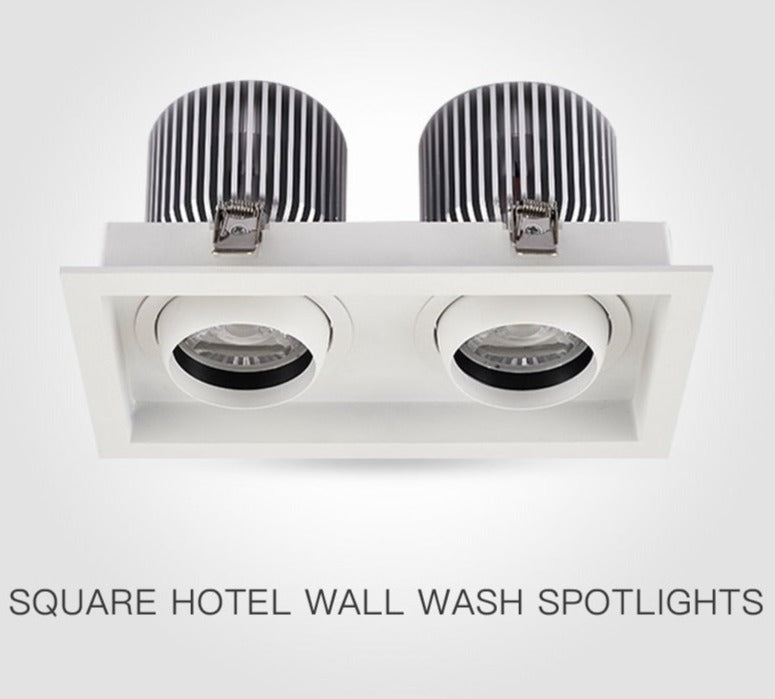 12w Led single head white embedded ceiling high bay light supermarket living room spotlight COB CRI Ra>85 indoor light