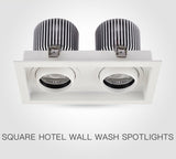 12w Led single head white embedded ceiling high bay light supermarket living room spotlight COB CRI Ra>85 indoor light