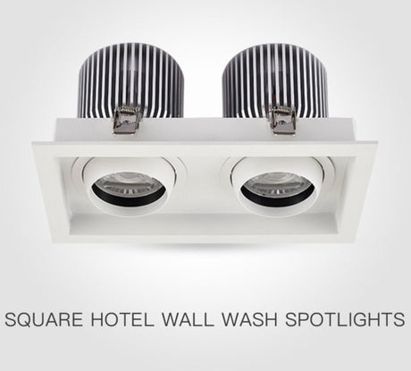 12w Led single head white embedded ceiling high bay light supermarket living room spotlight COB CRI Ra>85 indoor light