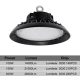 UFO LED High Bay Lighting Industrial Spotlight 100W 150W 200W Ultra-thin Waterproof Commercial Workshop Lighting