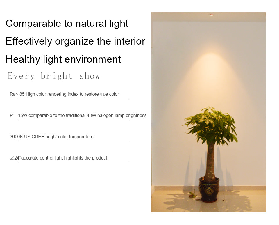 AC110-240V 4 inch 15W COB downlight  mall lobby High bay light CCT 3000K 4000K CRI Ra&gt;85 indoor modern industry light