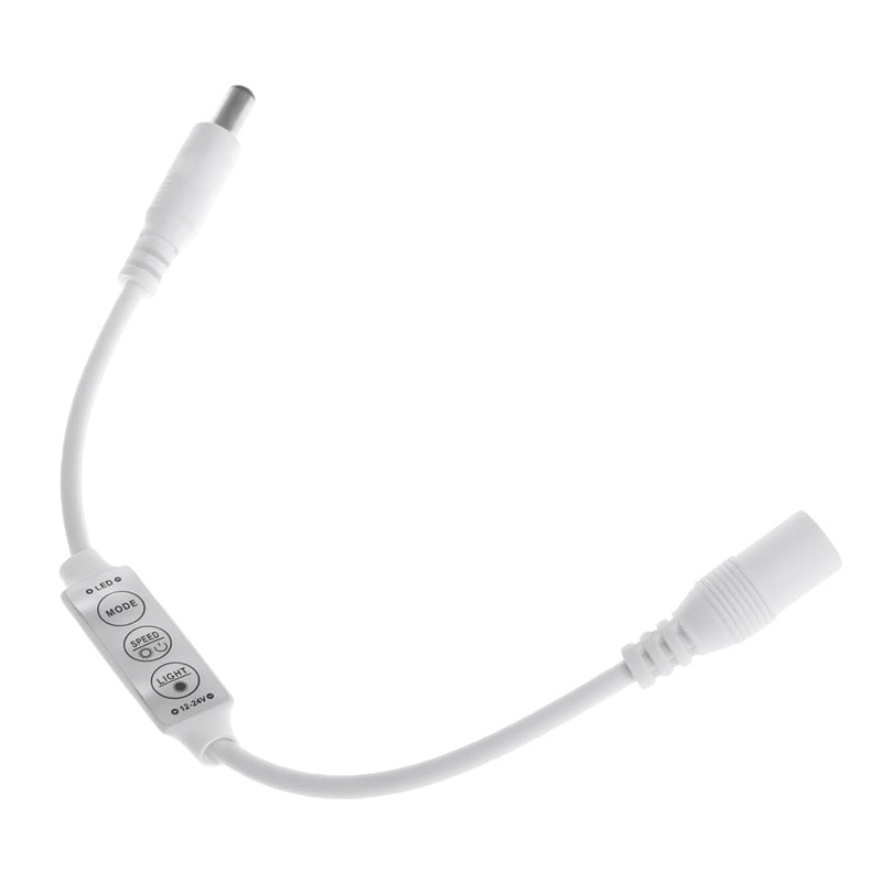 Mini 3 Key Dimmer Controller Adapter For Single Color 3528 5050 LED Strips Light