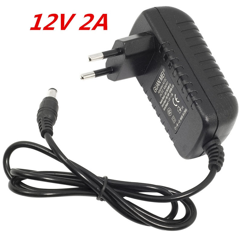Power Adapter AC100-240V Lighting Transformers Output DC 12V 1A 2A Switching Power Supply For LED Strip