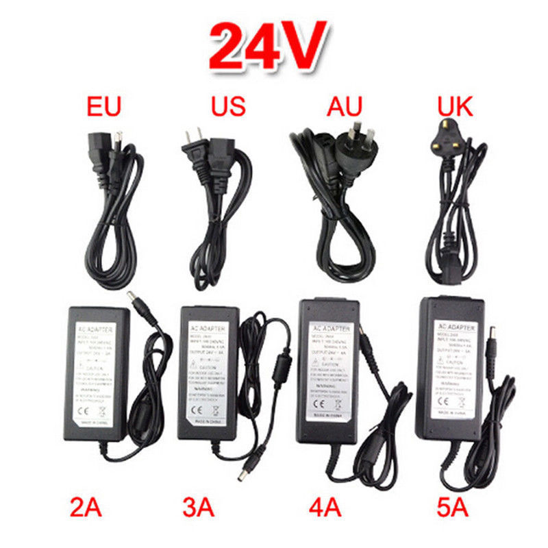 Power Supply Adapter Transformer LED Strip 2A 3A 5A 8A DC 5V 12V 24V 5V 12V 24V Power Supply Adapter US/EU/UK/AU Plug
