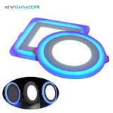 DVOLADOR 3 Modes Square/Round LED Panel Light 6W 9W 16W Dual Color Led Panel Downlight LED Ceiling Recessed Panel Light lamp