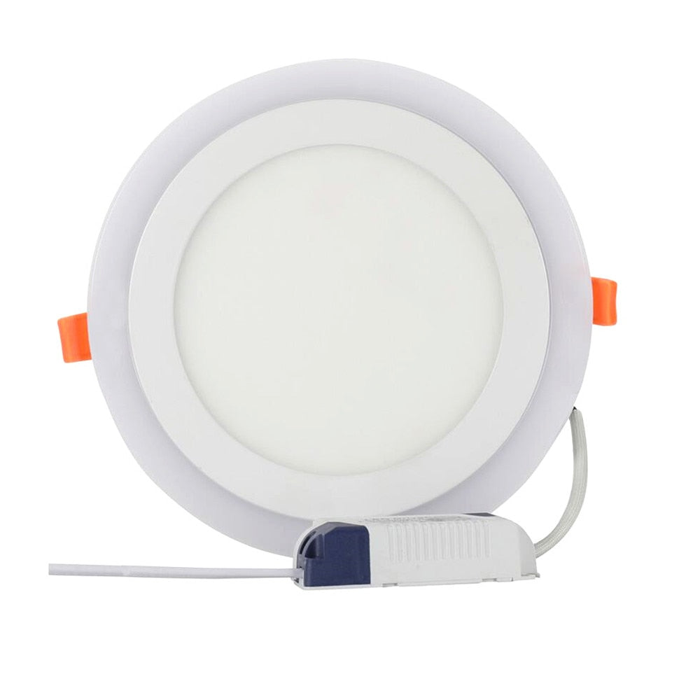 DVOLADOR 3 Modes Square/Round LED Panel Light 6W 9W 16W Dual Color Led Panel Downlight LED Ceiling Recessed Panel Light lamp