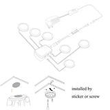 LED Under Cabinet Light Kitchen Puck Under Counter Lights Wireless RF Remote Dimmable Shelf Furniture Lighting 4 Lamps Warm