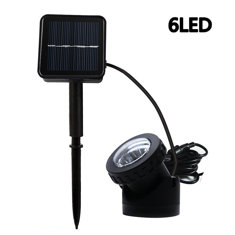 Solar Led Underwater Lights Pond Light Landscape Spotlight IP68 Waterproof Submarine Projector Light for Pond Garden Lawn