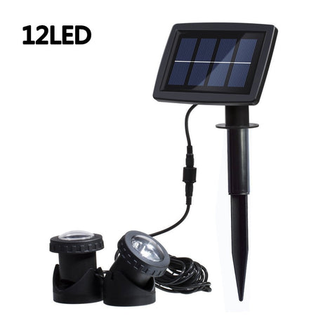 Solar Led Underwater Lights Pond Light Landscape Spotlight IP68 Waterproof Submarine Projector Light for Pond Garden Lawn