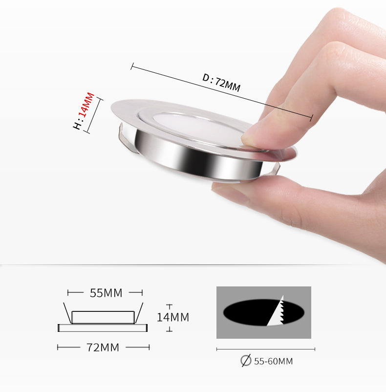 LED mini spotlight outdoor IP65 waterproof bathroom ceiling hidden downlight ultra-thin spot 12V cabinet light recessed ceiling