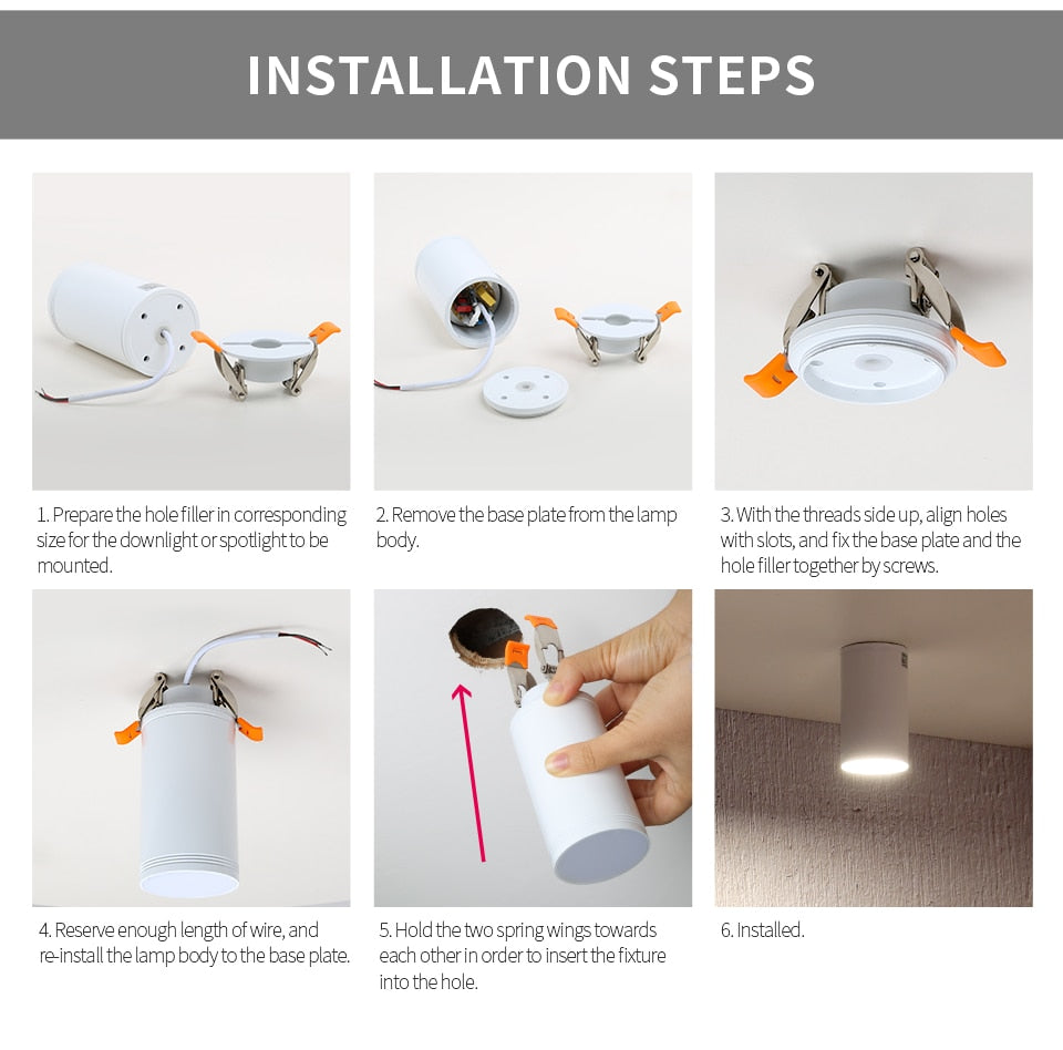 Aisilan LED Downlight Ceiling Spot light Living Lamp Nordic Lighting For Kitchen Foyer Bathroom Spot light Surface mounted