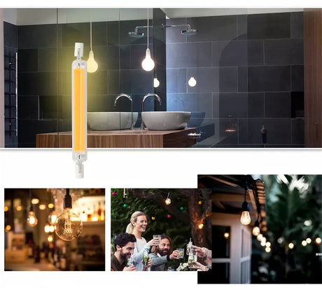 Dimmable j78 r7s 15W 78mm led light bulbs j118 r7s led cob 30W 118mm 1000lm lamp bulb AC220-240V Replace Halogen lamp