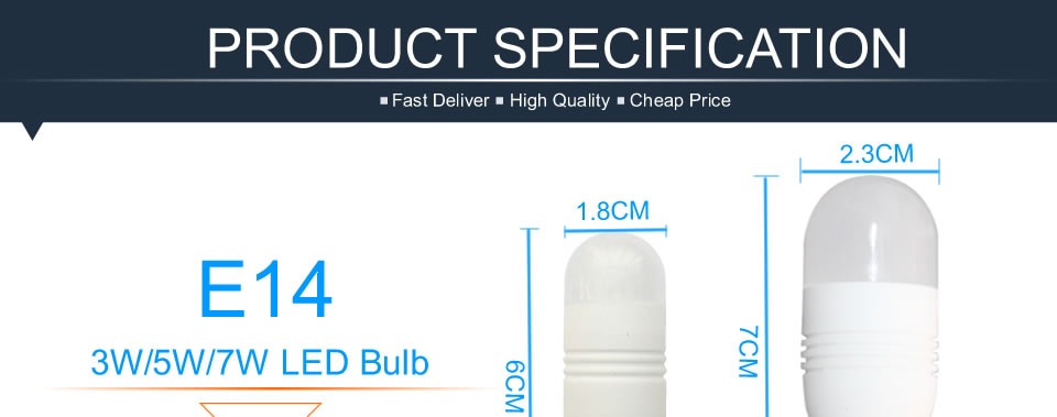 MINI ceramic body 3W 5W 7W led bulb E14 LED LAMP 110V 220V 240V epistar Ultra bright led Warm Cold white led light