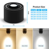 DBF Angle Adjustable Dimmable Surface Mounted Downlight Ceiling Lamp 5W 7W 9W 15W LED COB Spot Light AC110/220V Ceiling Light