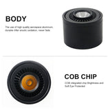 DBF Angle Adjustable Dimmable Surface Mounted Downlight Ceiling Lamp 5W 7W 9W 15W LED COB Spot Light AC110/220V Ceiling Light